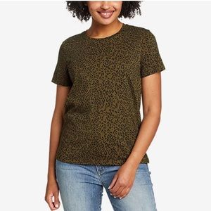 EDDIE BAUER Leopard Print Short-Sleeve T-shirt